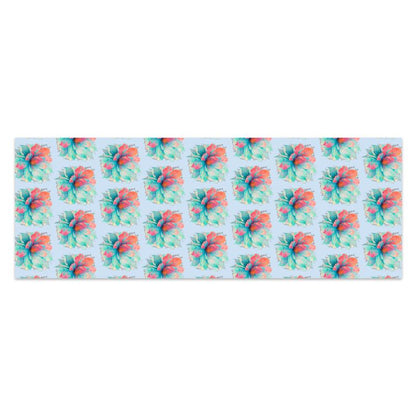 Tropical Bloom Versatile Sarong- Floral Baby Blue Scarf