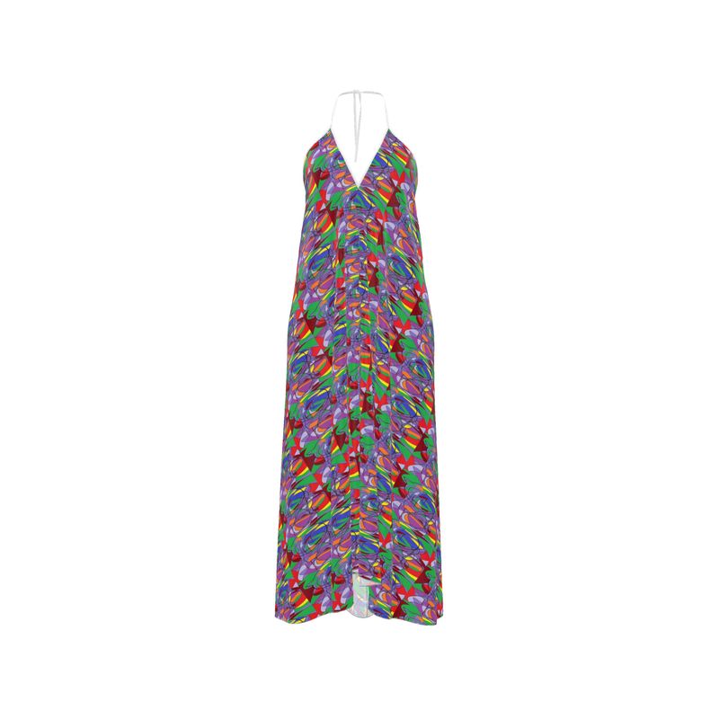 Kaleidoscope Halter Maxi Dress