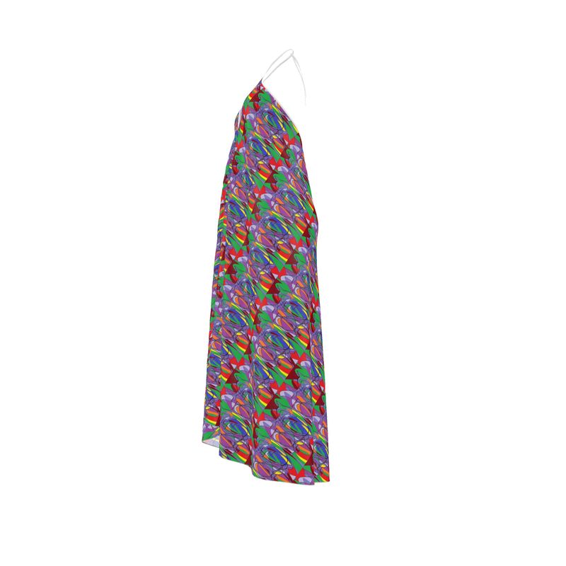 Kaleidoscope Halter Maxi Dress