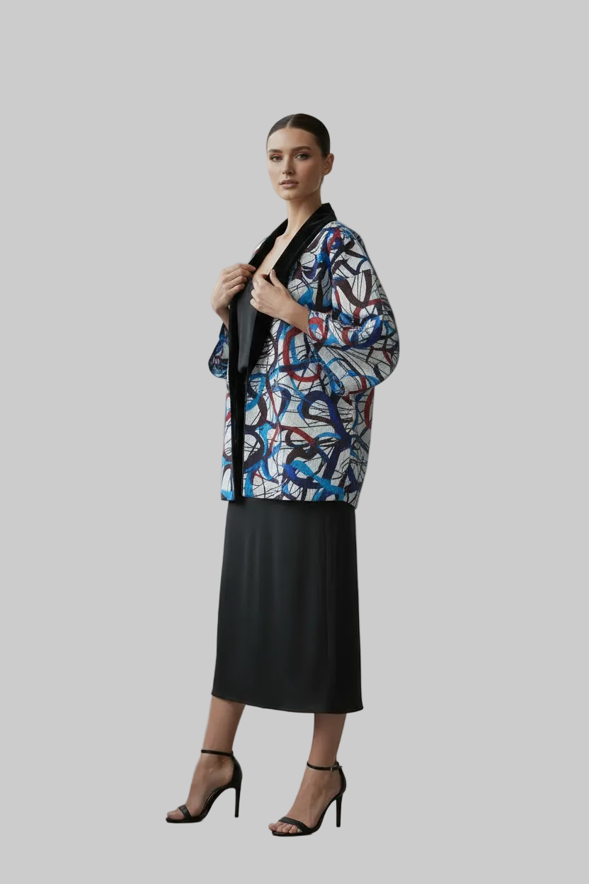 Kimono Jacket- Artisan Abstract Kimono Jacket