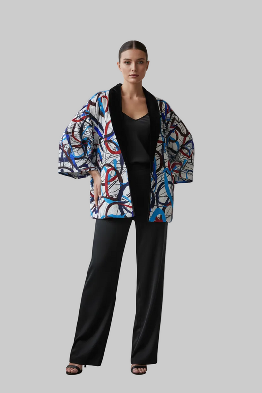Kimono Jacket- Artisan Abstract Kimono Jacket