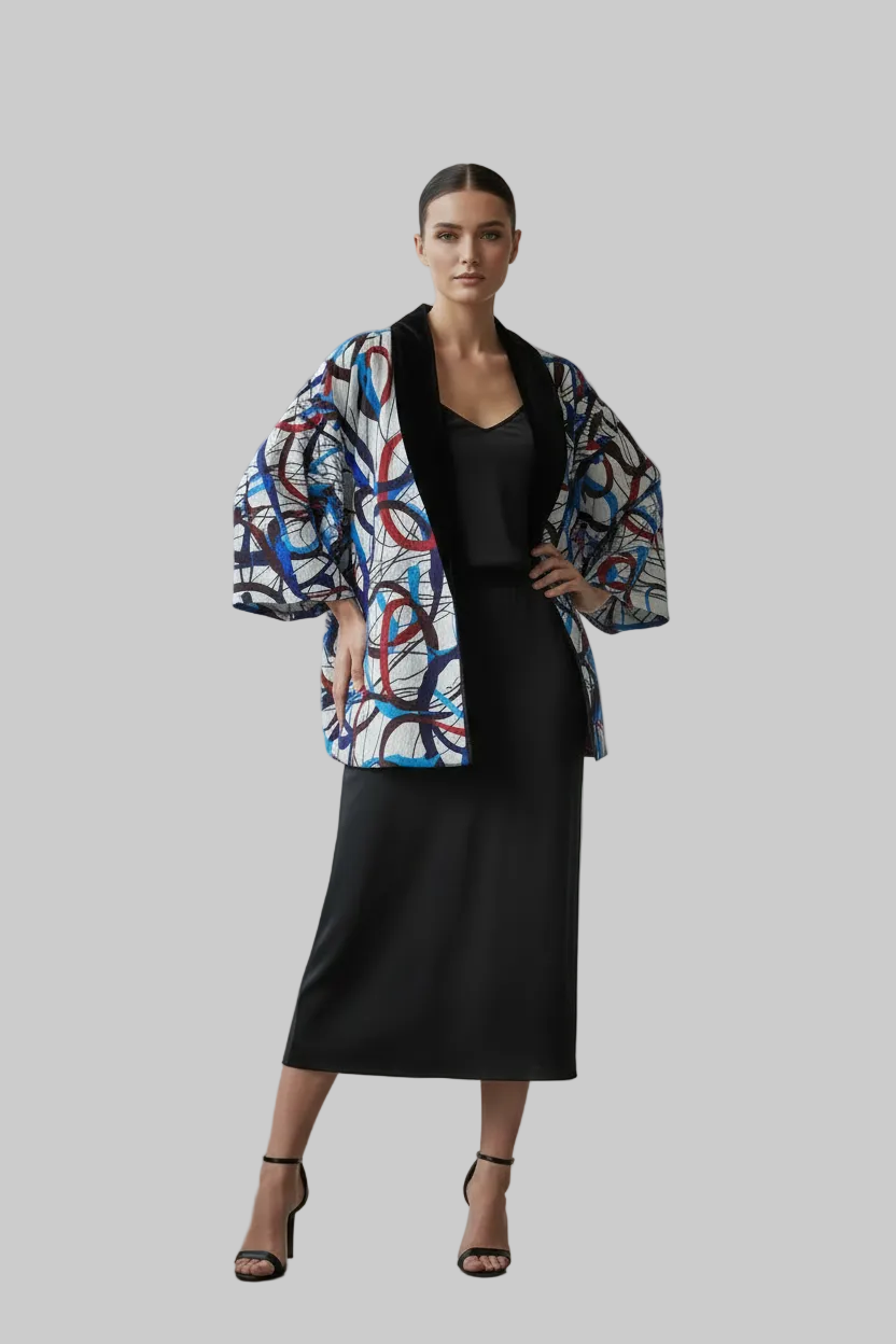 Kimono Jacket- Artisan Abstract Kimono Jacket