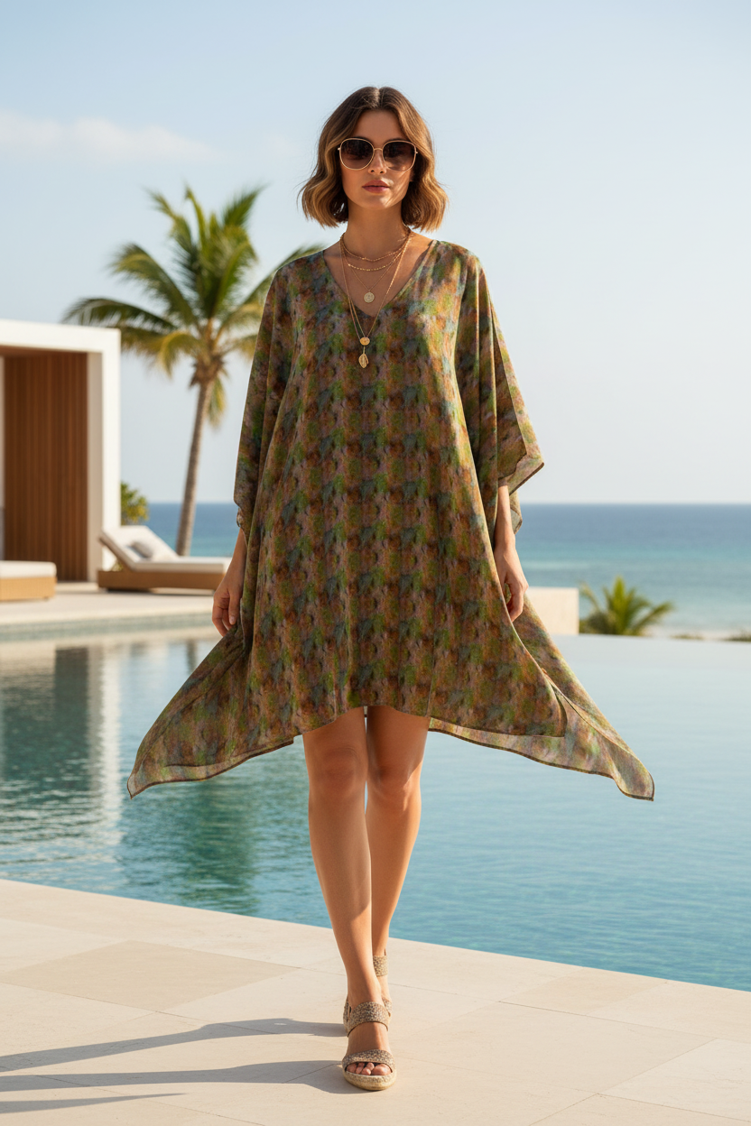 Vibrant Abstract Kaftan