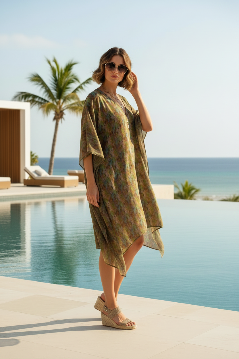 Vibrant Abstract Kaftan
