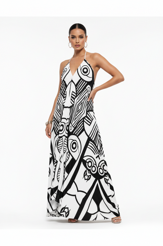 Monochrome Halterneck Maxi