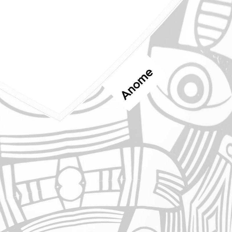 Abstract Noir Art Slip Dress – Modern Graphic Print, Minimalist Silhouette