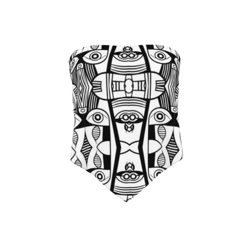Geometric Totem Pattern Bandana Top