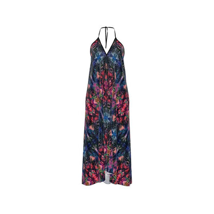 Midnight Kaleidoscope Halter Maxi Dress