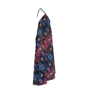 Midnight Kaleidoscope Halter Maxi Dress