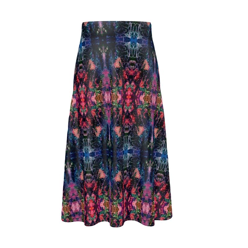 Velvet Muse Midi Skirt – Boho Aura in Bloom