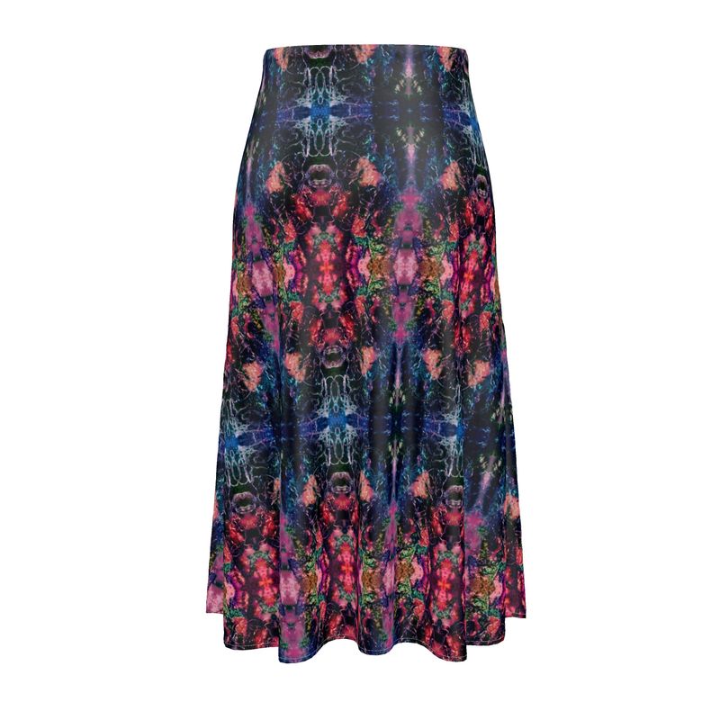 Velvet Muse Midi Skirt – Boho Aura in Bloom