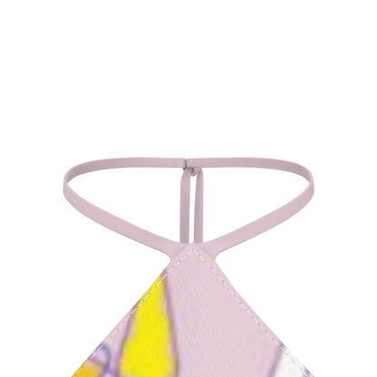 Floral Halter Neck Top – Lavender Print