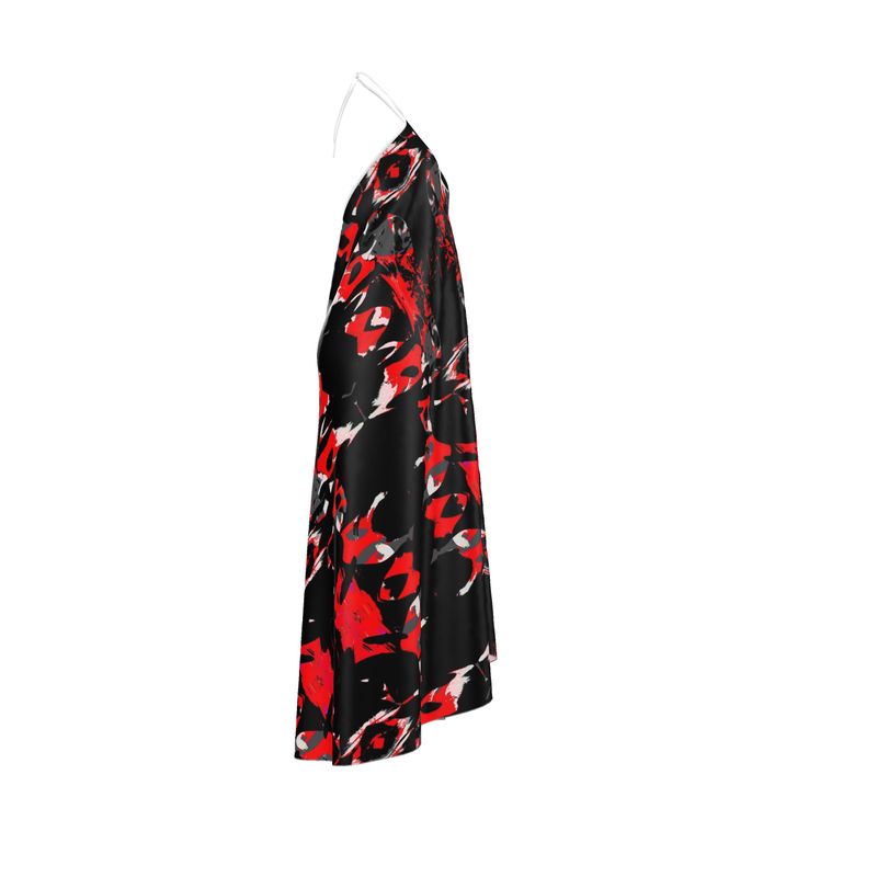Halterneck backless dress- Crimson & Onyx Halter Maxi Dress