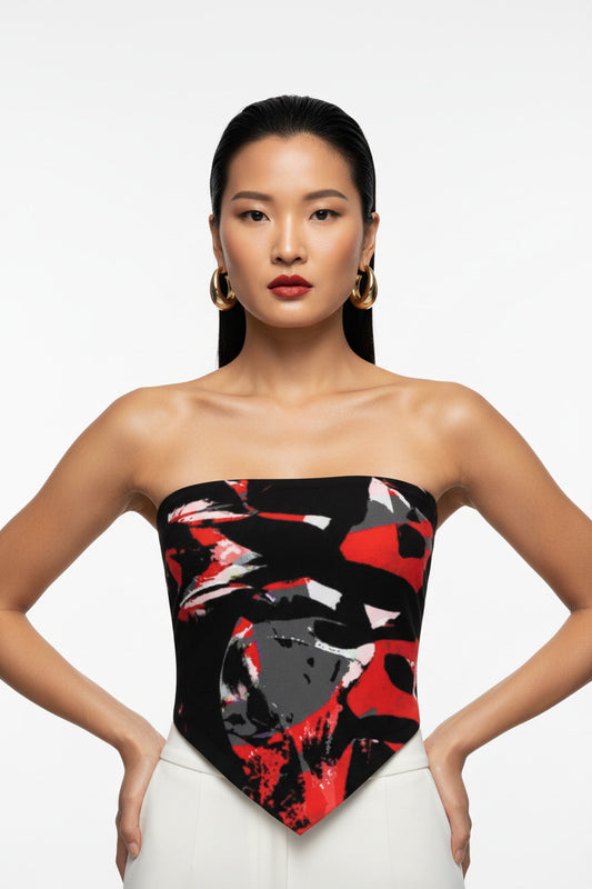 Crimson Kaleidoscope- Bandana Top