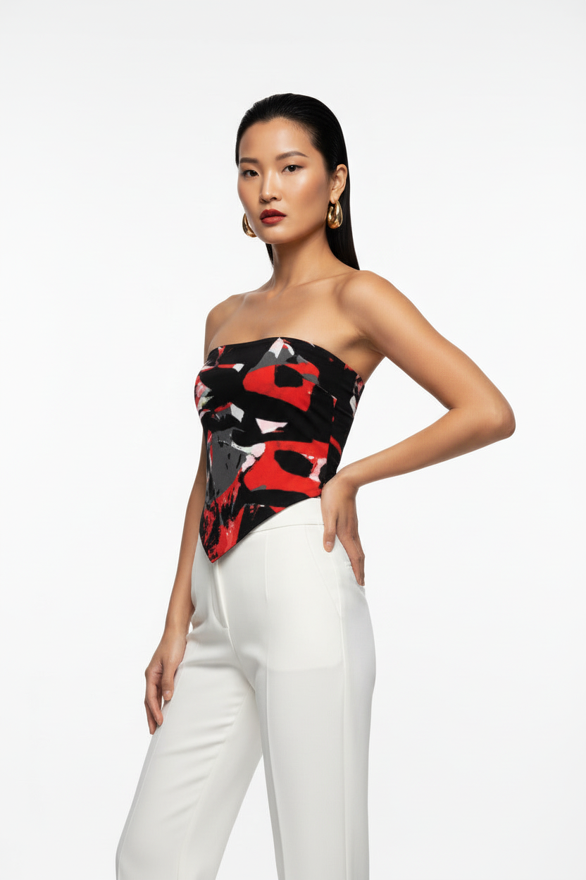 Crimson Kaleidoscope- Bandana Top