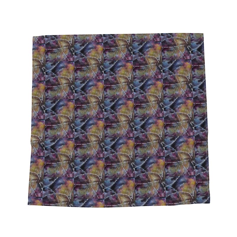 Midnight Nebula Satin Silk Bandana