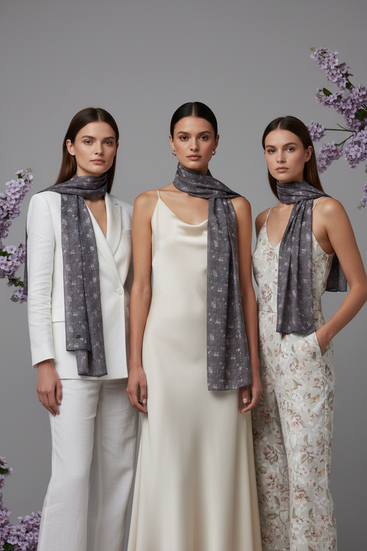 Whispered Orchid Evening Scarf Wrap or Shawl