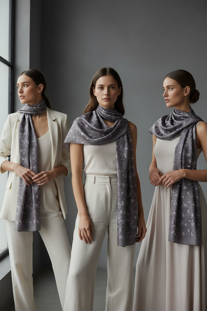 Whispered Orchid Evening Scarf Wrap or Shawl
