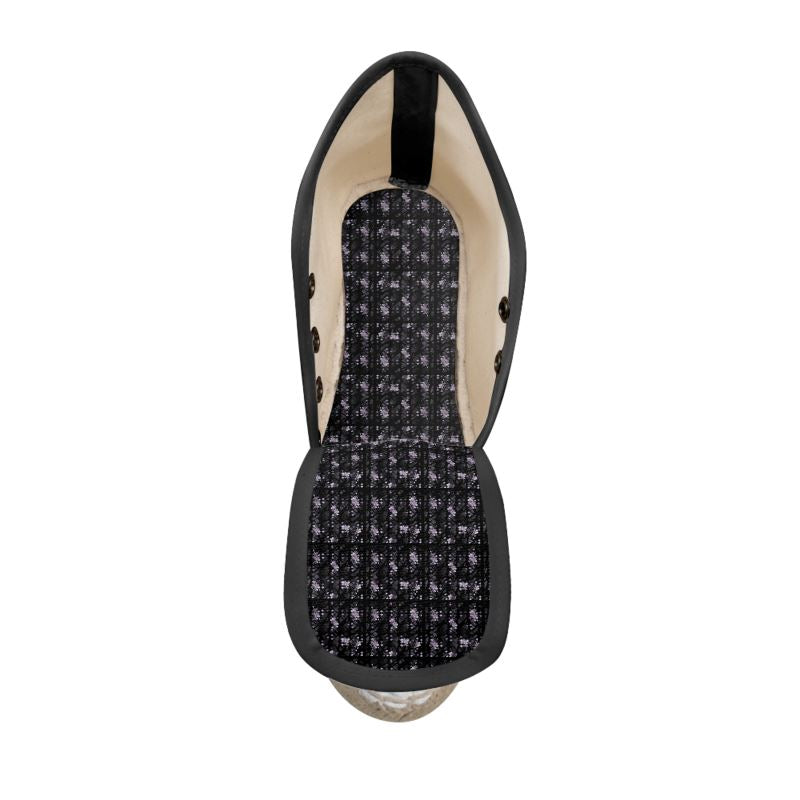 Artisan Textured Wedge Espadrilles in Black & Grey