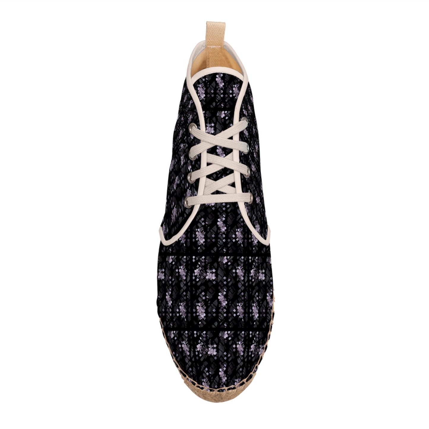 Monogram Print High-Top Espadrille Shoes