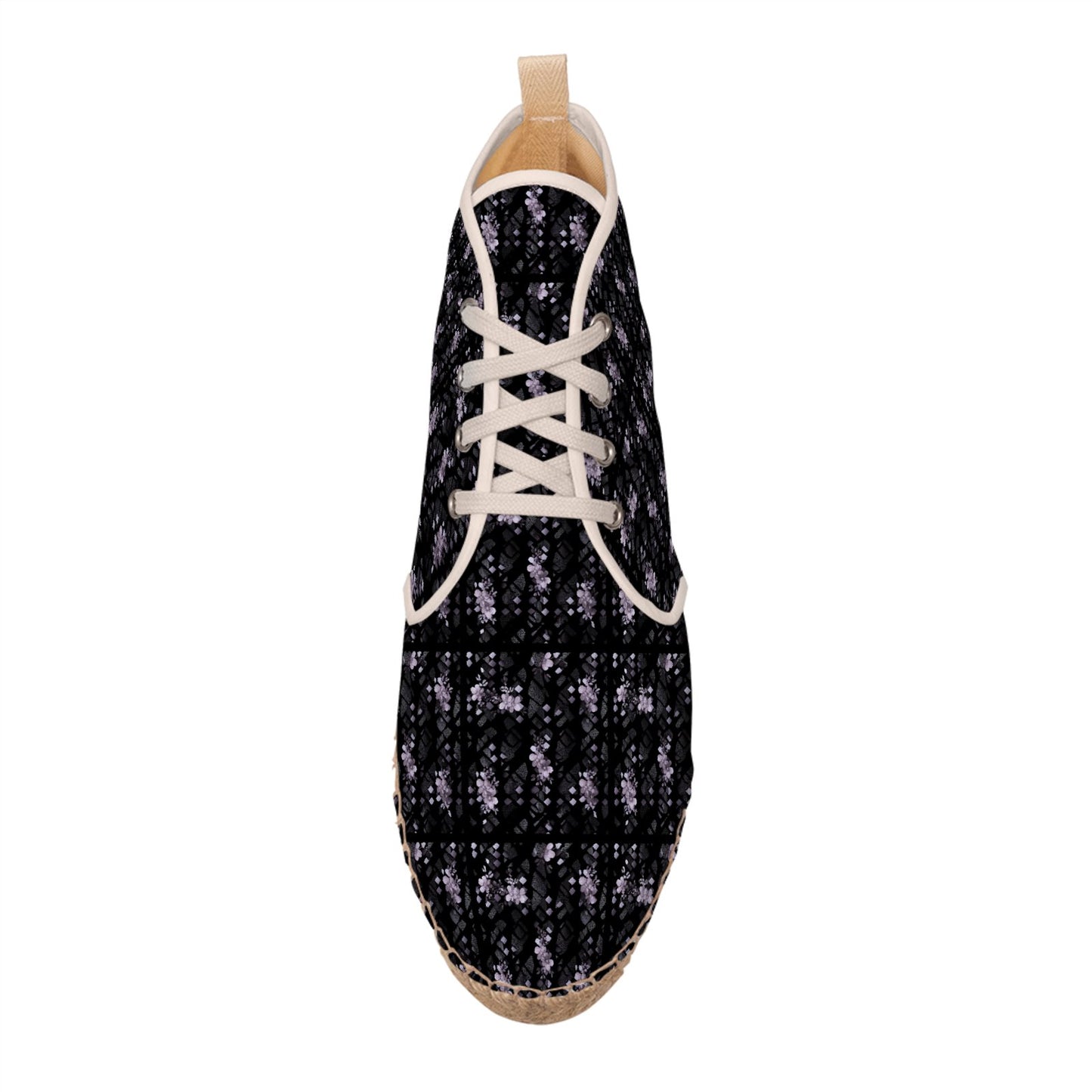 Monogram Print High-Top Espadrille Shoes