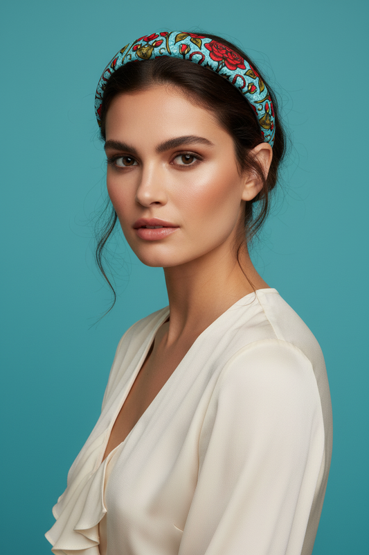 Midnight Rose Leather- Headband
