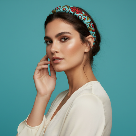 Midnight Rose Leather- Headband