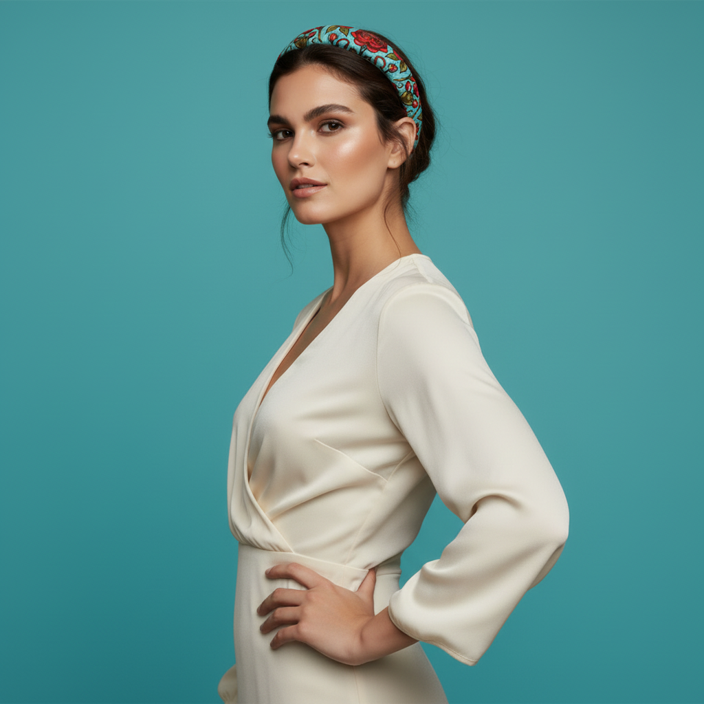 Midnight Rose Leather- Headband