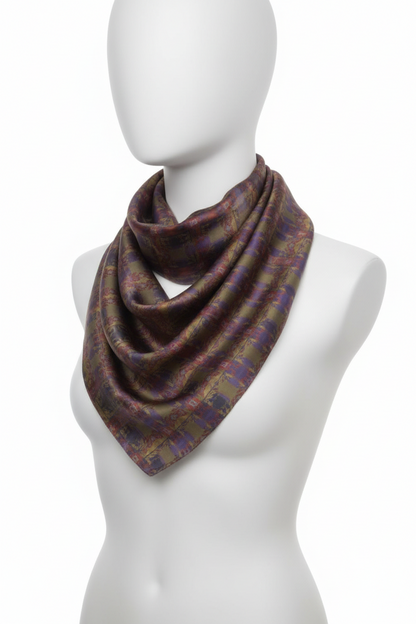 Enchanted styled Tapestry Satin Silk Scarf Wrap or Shawl