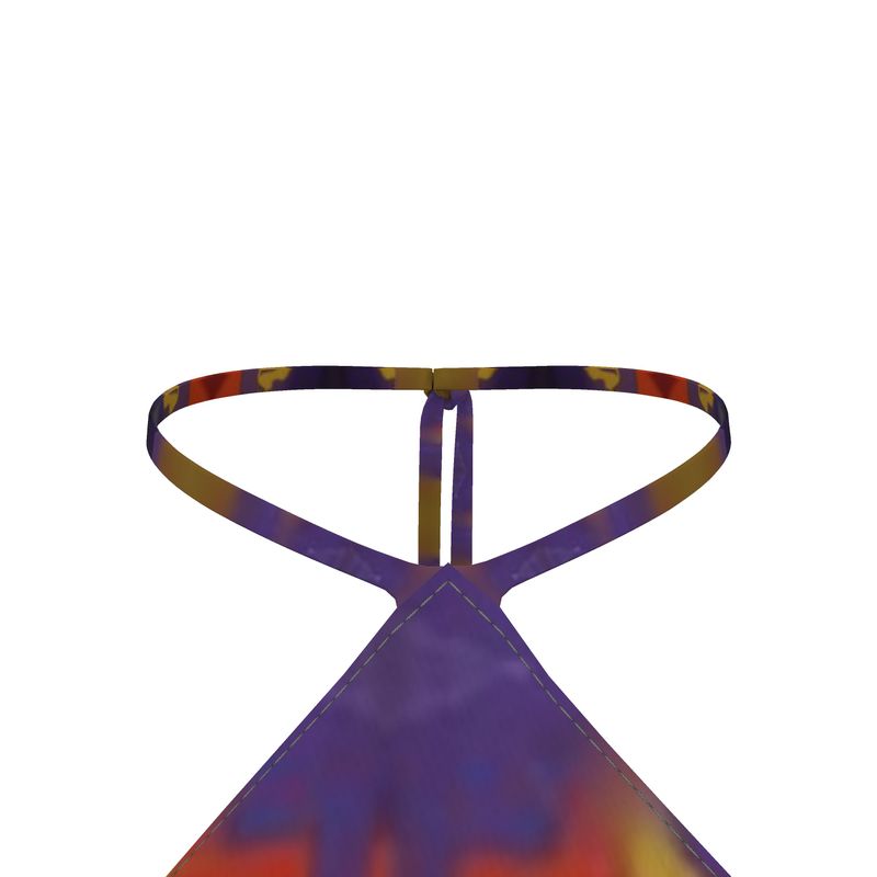 Bandana Top- Vibrant Geometric Scarf-Style Halter Top