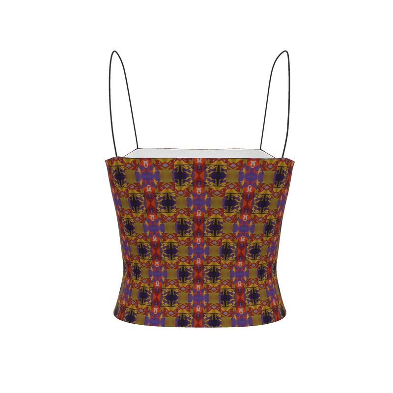 Ladies Strappy Top- Geometric Kaleidoscope Cami Top