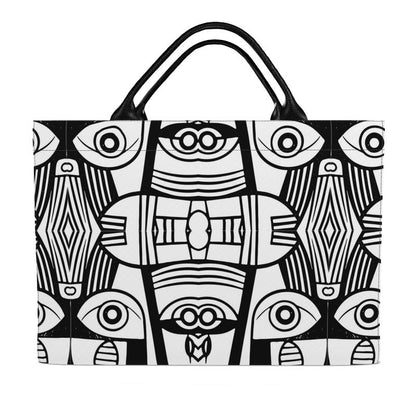 Black & White Art Print Carryall Tote Bag
