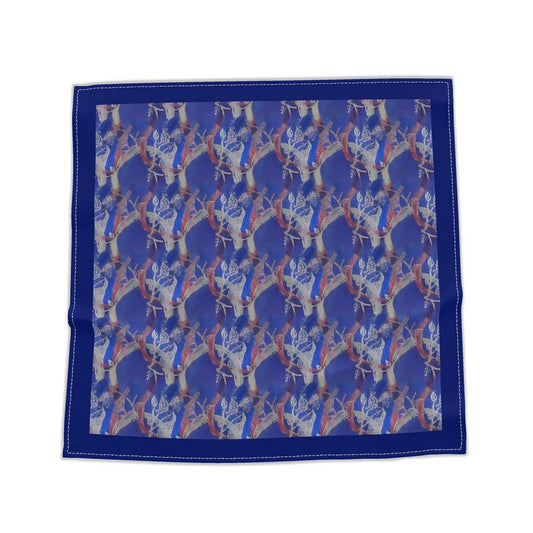 Blue Silk Garden Scarf Look Bandana