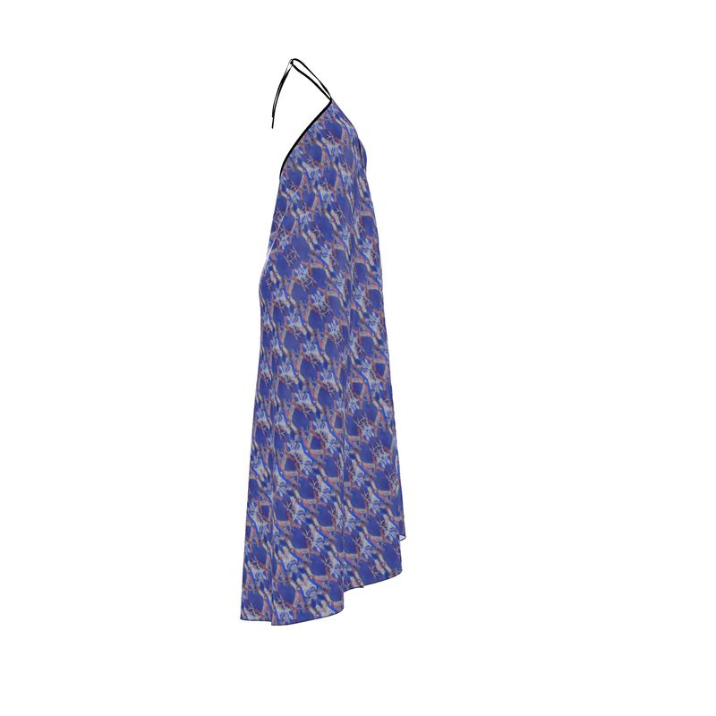Elegant Coastal Breeze Halterneck Backless Dress