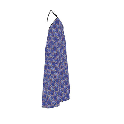Elegant Coastal Breeze Halterneck Backless Dress