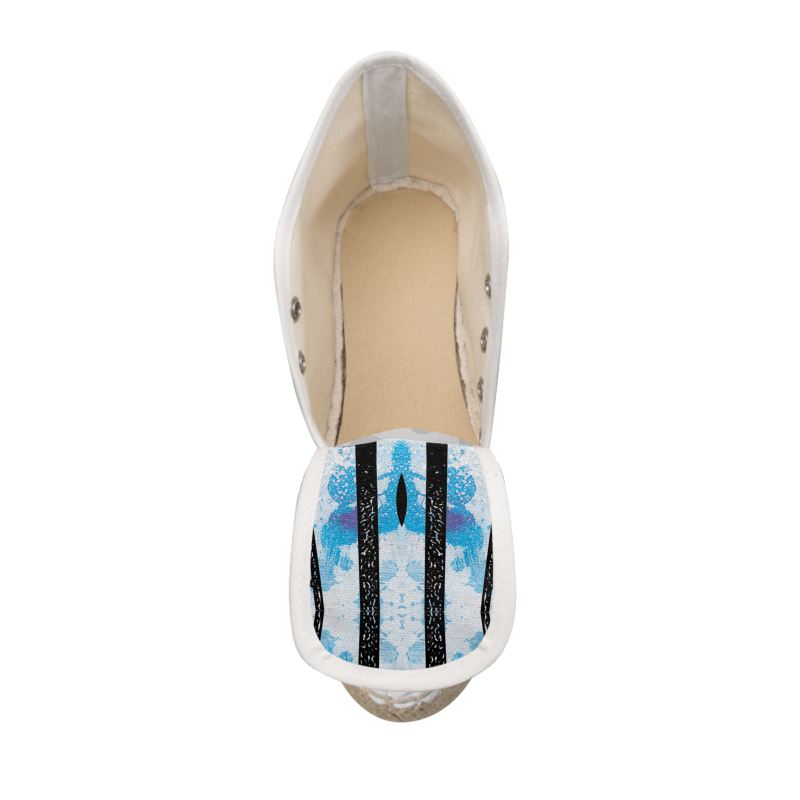 Ladies Wedge Espadrilles-Artistic Melody Lace‑Up Wedge Shoes