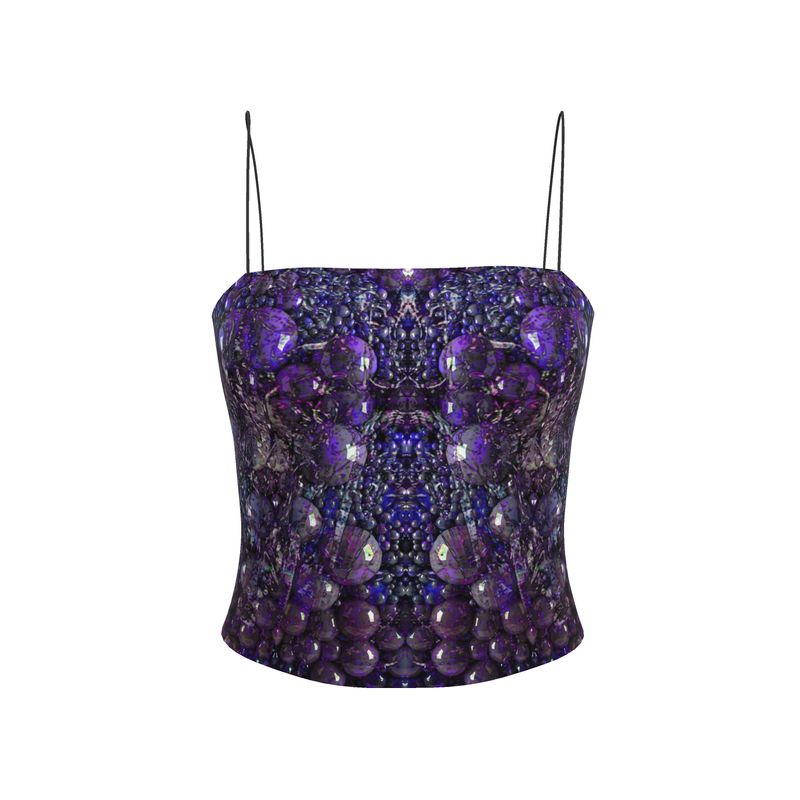 Purple Galaxy Top –  Aesthetic Spaghetti Strap Fitted Camisole