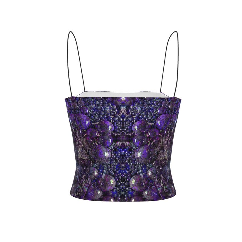Purple Galaxy Top –  Aesthetic Spaghetti Strap Fitted Camisole