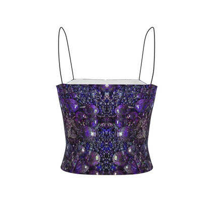 Purple Galaxy Top –  Aesthetic Spaghetti Strap Fitted Camisole