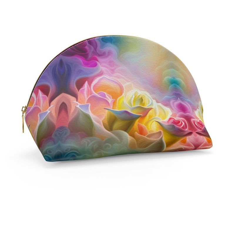 Radiant Rainbow Bloom Shell Coin Purse