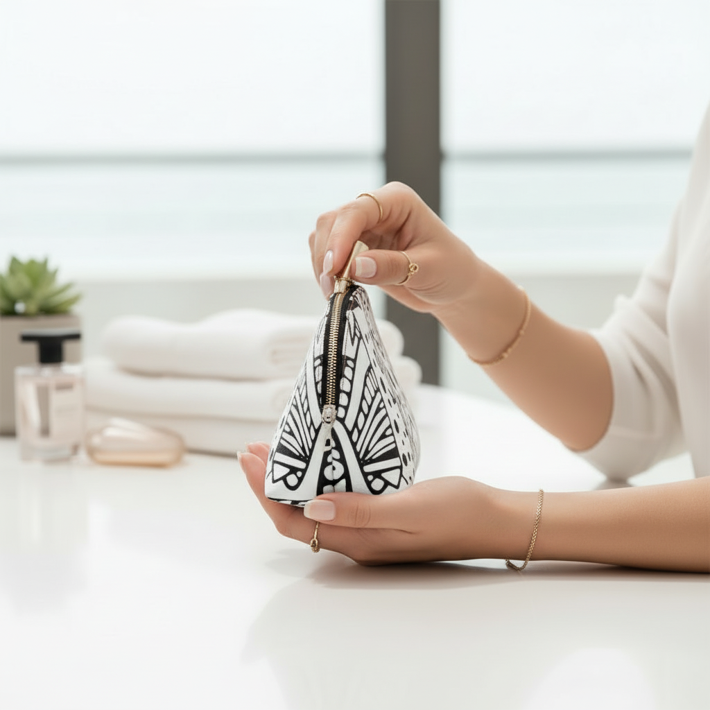 Midnight Tribal Luxe Shell Coin Purse