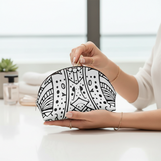 Midnight Tribal Luxe Shell Coin Purse