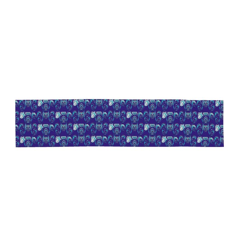 Scarf Wrap or Shawl- Navy Blue With Swirls