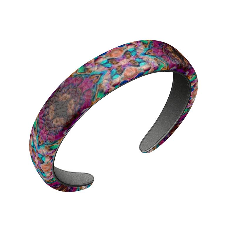 Colourful Boho Print Leather Headband