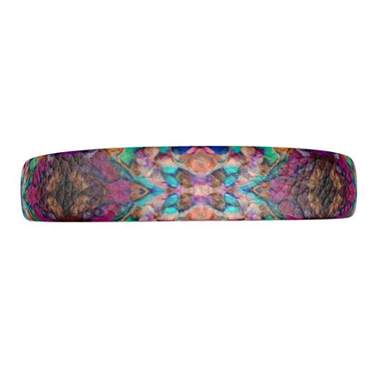 Colourful Boho Print Leather Headband