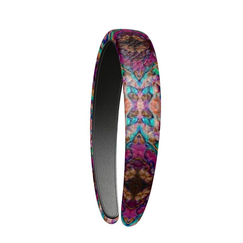 Colourful Boho Print Leather Headband