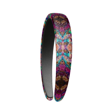 Colourful Boho Print Leather Headband