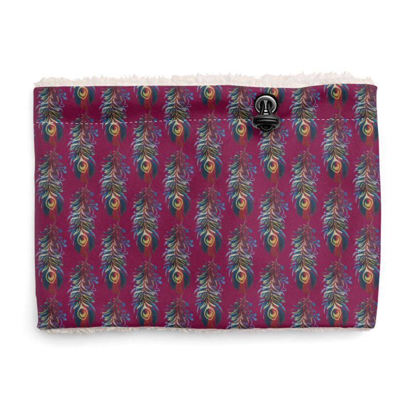 Cozy Sherpa Snood in Peacock Pattern