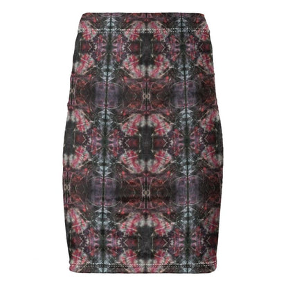 Pencil Skirt Tie Dyed Velvet Pencil Skirt