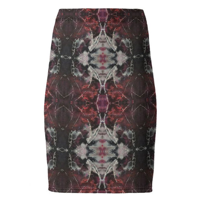 Pencil Skirt- Tie Dyed Pencil Skirt With A Slit